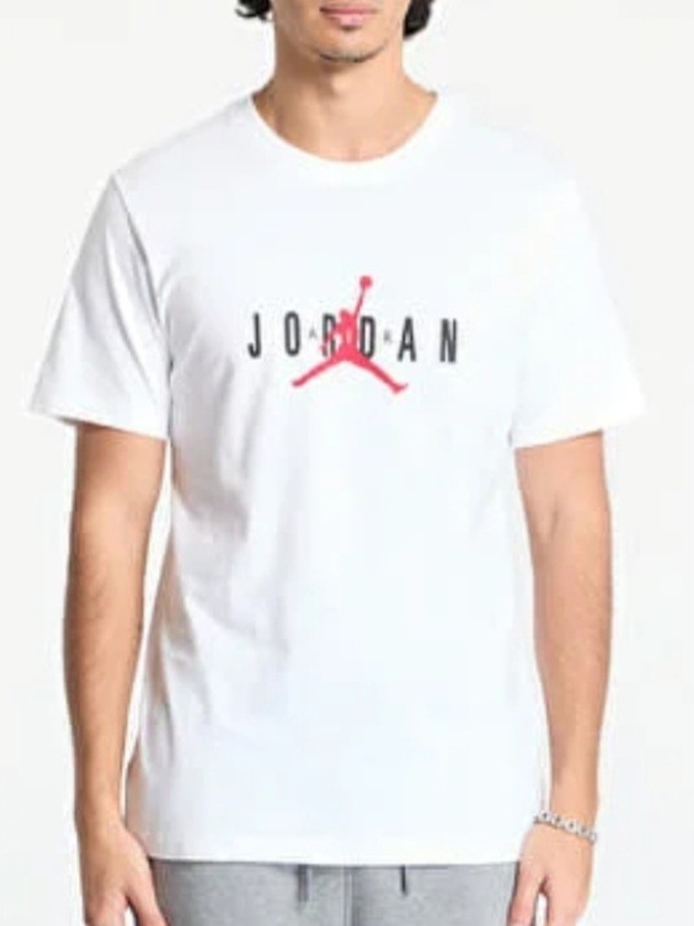 Jordan Men's White Short-Sleeve Logo T-Shirt